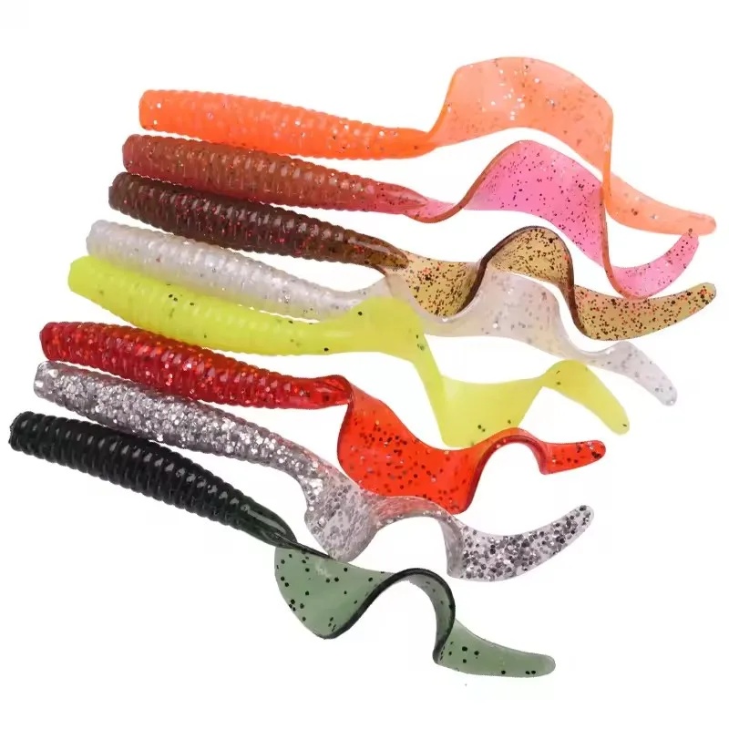 5pcs/Lot Worm Curly Soft Bait  - Fishing Lure Swimbait review and price