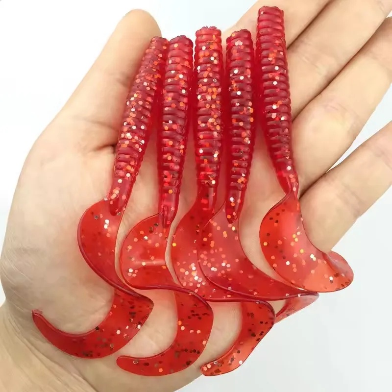5pcs/Lot Worm Curly Soft Bait  - Fishing Lure Swimbait review and price